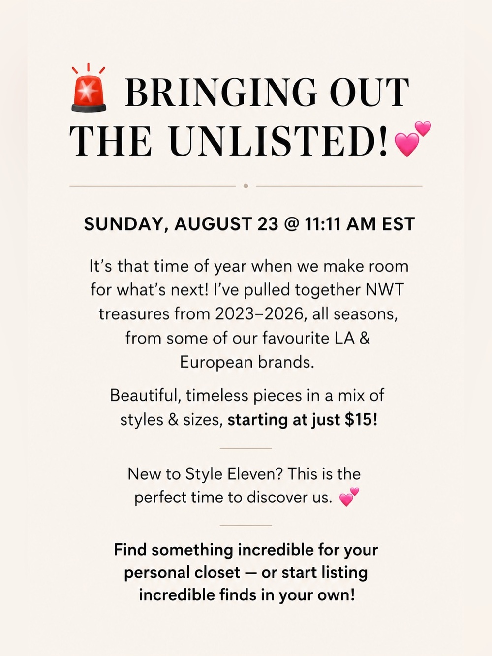 CLOSET CLEAR-OUT‼️ STARTING AT $15 - Aug 23, 2026 ⚠️  🚨 PROMOTION ALERT 🚨 💃🏿 - Picture 2 of 9